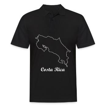 Costa Rica Map - Men's Polo Shirt - black - Front - Kai (181cm)