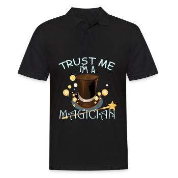 Trust me I'm a magician - Männer Poloshirt - Schwarz - Vorne - Kai (181cm)