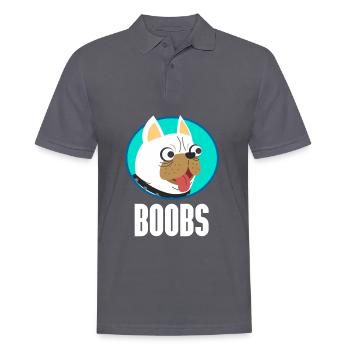 Boobs - Hund - Männer Poloshirt - Anthrazit - Vorne - Nico (186cm)