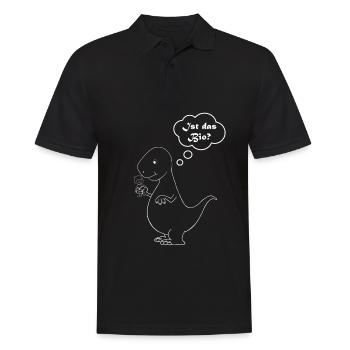 Ist das Bio - Dinosaurier - Männer Poloshirt - Schwarz - Vorne - Kai (181cm)