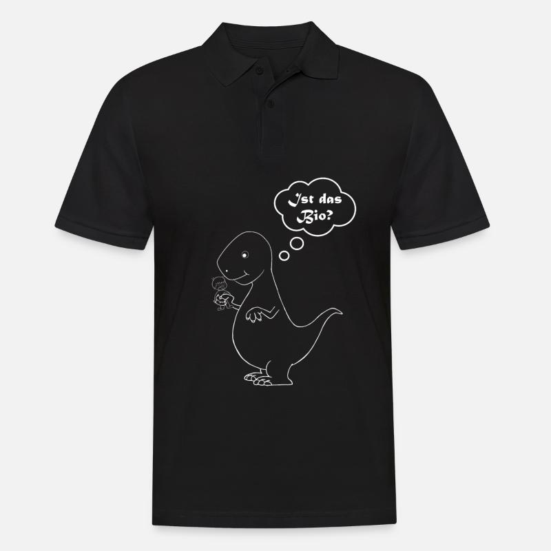 Ist das Bio - Dinosaurier - Männer Poloshirt - Schwarz