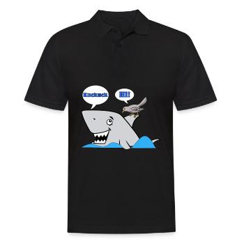 Kuckuck - Hai - Männer Poloshirt - Schwarz - Vorne - Kai (181cm)