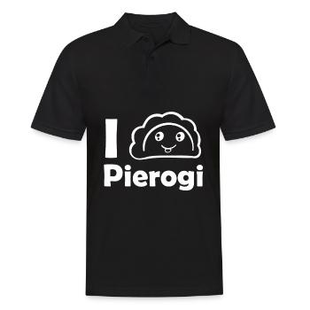 I Love Pierogi - Männer Poloshirt - Schwarz - Vorne - Kai (181cm)