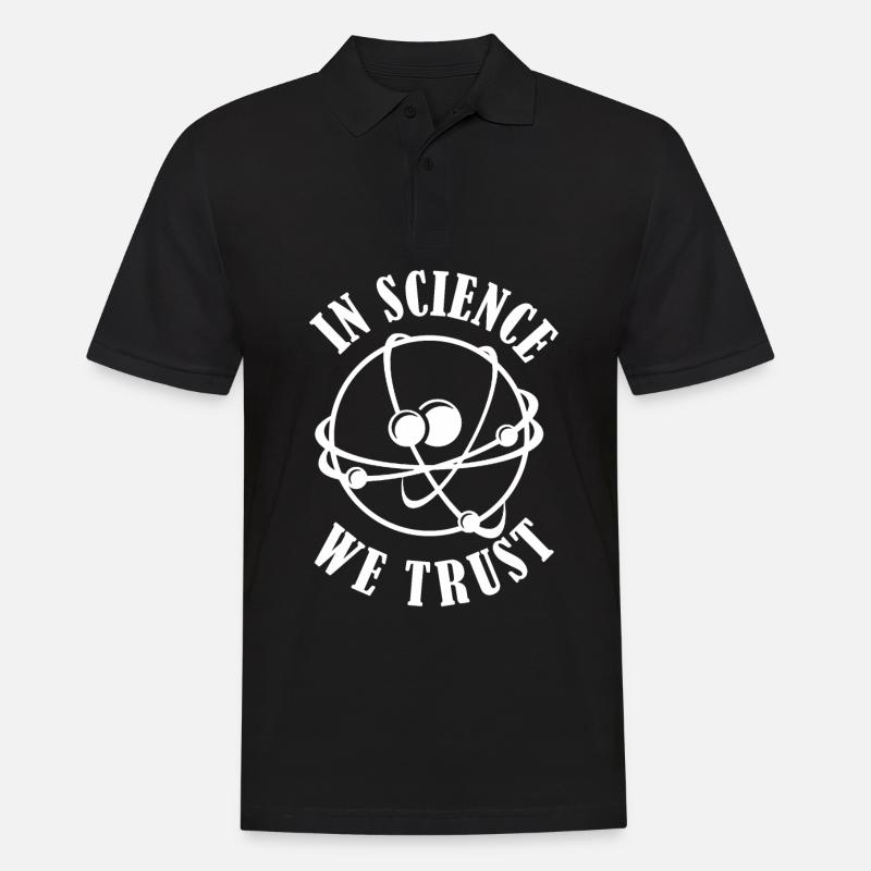 In Science we Trust - Männer Poloshirt - Schwarz