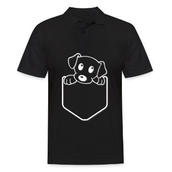 Sacs chien chiot Doux Pocket - Polo Homme - noir - Devant - Kai (181cm)