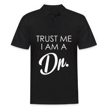 Trust me I'm a dr. - Promotion - Men's Polo Shirt - black - Front - Kai (181cm)