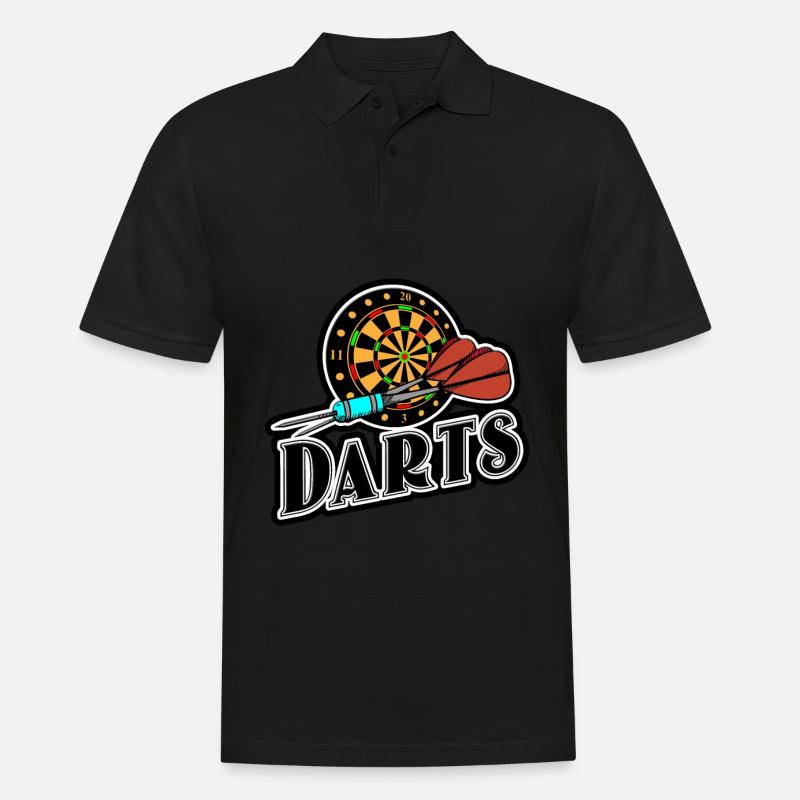 Darts - Männer Poloshirt - Schwarz