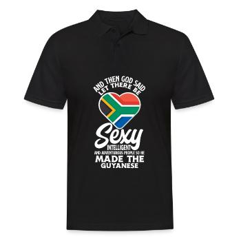 Lustiges Geschenk Zum Guyanischen Erbe - Männer Poloshirt - Schwarz - Vorne - Kai (181cm)