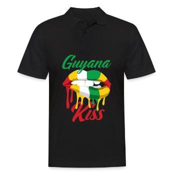 Guyana Guyana Baiser Drôle Cadeau Guyanais - Polo Homme - noir - Devant - Kai (181cm)