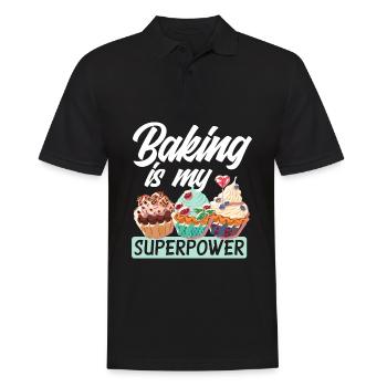 Funny Hobby Baker Gift - Men's Polo Shirt - black - Front - Kai (181cm)