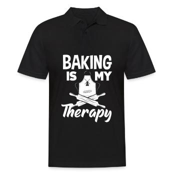 Funny Hobby Baker Gift - Men's Polo Shirt - black - Front - Kai (181cm)