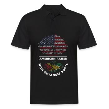 Amerikaner Mit Guayanischen Wurzeln Aufgewachsen - Männer Poloshirt - Schwarz - Vorne - Kai (181cm)