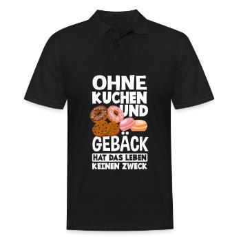 Ohne Kuchen Und Gebäck Lustiges Backen Geschenk - Männer Poloshirt - Schwarz - Vorne - Kai (181cm)