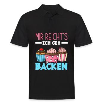 Mir Reicht's Ich Geh Backen Lustiges Backen - Männer Poloshirt - Schwarz - Vorne - Kai (181cm)