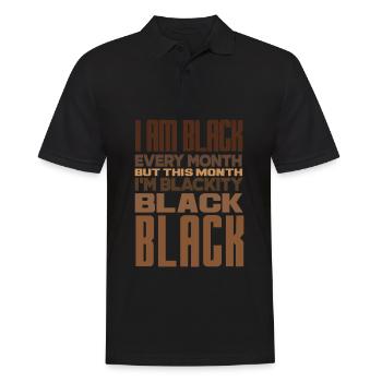 Mélanine Afro-Américaine Femme Afro-Américaine - Polo Homme - noir - Devant - Kai (181cm)