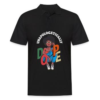 Mélanine Afro-Américaine Femme Afro-Américaine - Polo Homme - noir - Devant - Kai (181cm)