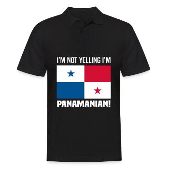 Lustiges Panama Panamaer Panamaerin Geschenk - Männer Poloshirt - Schwarz - Vorne - Kai (181cm)