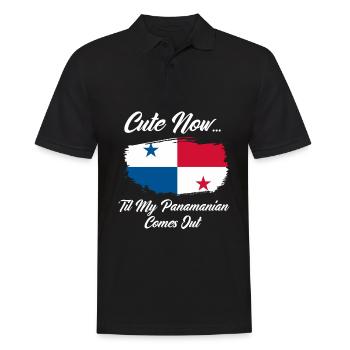 Lustiges Panama Panamaer Panamaerin Geschenk - Männer Poloshirt - Schwarz - Vorne - Kai (181cm)