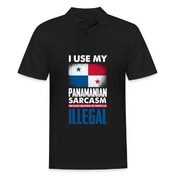 Lustiges Panama Panamaer Panamaerin Geschenk - Männer Poloshirt - Schwarz - Vorne - Kai (181cm)