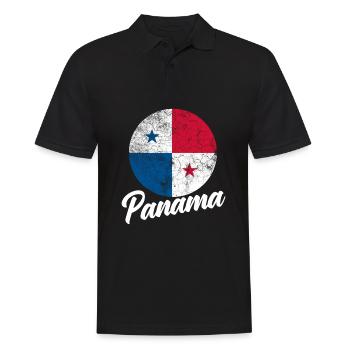 Lustiges Panama Panamaer Panamaerin Geschenk - Männer Poloshirt - Schwarz - Vorne - Kai (181cm)