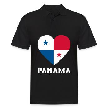 Lustiges Panama Panamaer Panamaerin Geschenk - Männer Poloshirt - Schwarz - Vorne - Kai (181cm)