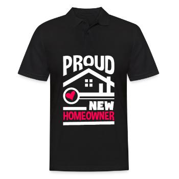 Homeowner Home Purchase Gift - Men's Polo Shirt - black - Front - Kai (181cm)