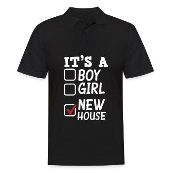 Homeowner Home Purchase Gift - Men's Polo Shirt - black - Front - Kai (181cm)