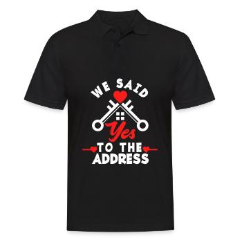 Homeowner Home Purchase Gift - Men's Polo Shirt - black - Front - Kai (181cm)