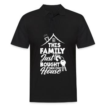 Homeowner Home Purchase Gift - Men's Polo Shirt - black - Front - Kai (181cm)
