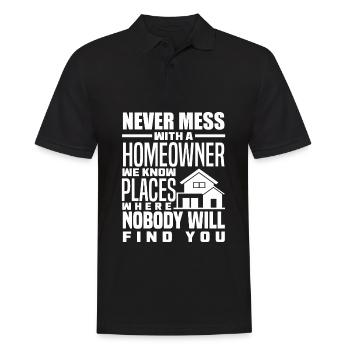 Homeowner Home Purchase Gift - Men's Polo Shirt - black - Front - Kai (181cm)