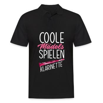 Lustiges Klarinette Klarinettist Geschenk - Männer Poloshirt - Schwarz - Vorne - Kai (181cm)