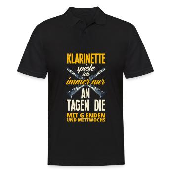 Lustiges Klarinette Klarinettist Geschenk - Männer Poloshirt - Schwarz - Vorne - Kai (181cm)