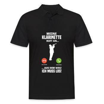 Lustiges Klarinette Klarinettist Geschenk - Männer Poloshirt - Schwarz - Vorne - Kai (181cm)