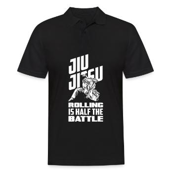 Jiu Jitsu Jiu Jitsu Jiu Jitsu - Männer Poloshirt - Schwarz - Vorne - Kai (181cm)