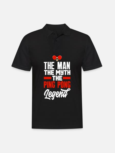 Fun Table Tennis Gift - Men's Polo Shirt - black
