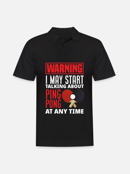 Fun Table Tennis Gift - Men's Polo Shirt - black