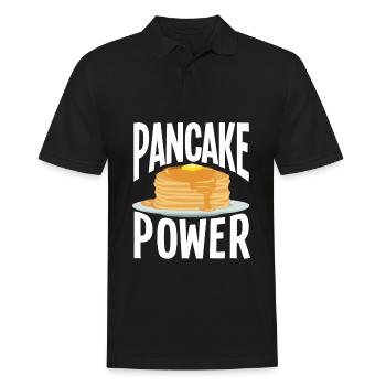 Funny Pancake Pancakes Gift - Men's Polo Shirt - black - Front - Kai (181cm)