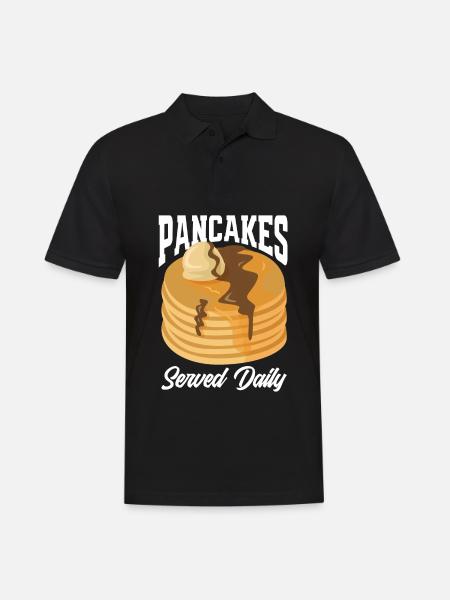 Funny Pancake Pancakes Gift - Men's Polo Shirt - black