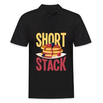 Funny Pancake Pancakes Gift - Men's Polo Shirt - black - Front - Kai (181cm)