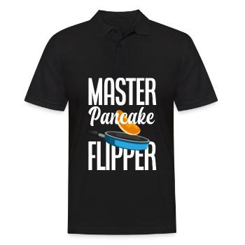 Funny Pancake Pancakes Gift - Men's Polo Shirt - black - Front - Kai (181cm)