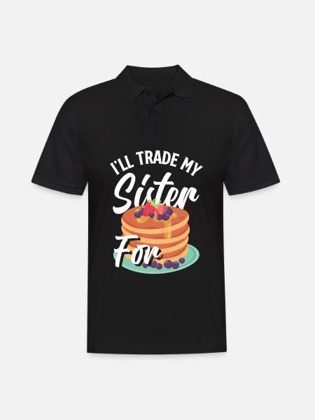 Funny Pancake Pancakes Gift - Men's Polo Shirt - black