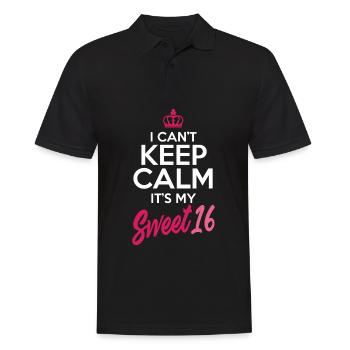 16th Birthday Girl - Men's Polo Shirt - black - Front - Kai (181cm)