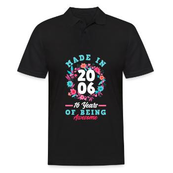 Fille du 16e anniversaire née en 2006 - Polo Homme - noir - Devant - Kai (181cm)