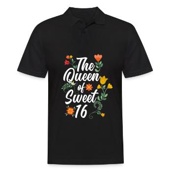 16th Birthday Girl - Men's Polo Shirt - black - Front - Kai (181cm)