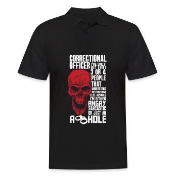 Gardien de prison Agent correctionnel - Polo Homme - noir - Devant - Kai (181cm)