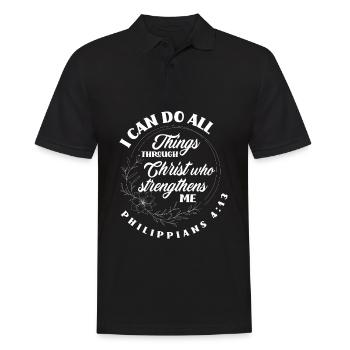 Jésus-Christ Christ Religion Religieux - Polo Homme - noir - Devant - Kai (181cm)