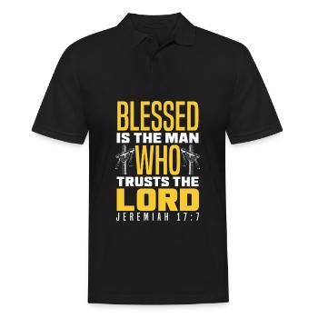 Jésus-Christ-Christ Religion Religieuse - Polo Homme - noir - Devant - Kai (181cm)