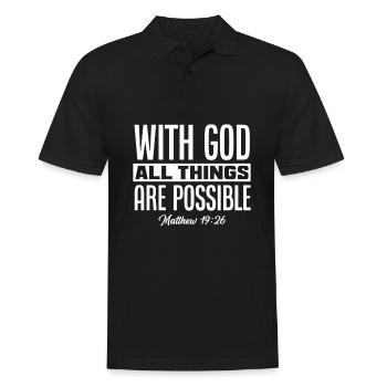 Jésus-Christ-Christ Religion Religieuse - Polo Homme - noir - Devant - Kai (181cm)