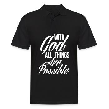 Jésus-Christ-Christ Religion Religieuse - Polo Homme - noir - Devant - Kai (181cm)