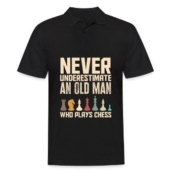 Drôle de joueur d’échecs Cadeau de joueur d’échecs - Polo Homme - noir - Devant - Kai (181cm)